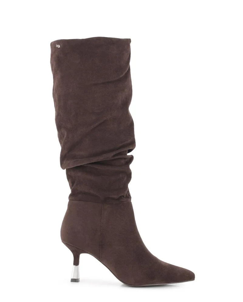 Botas Tacón Blogger Azul 02 color Marrón Mujer
