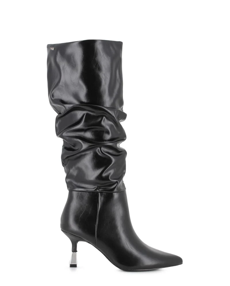 Botas Tacón Blogger Azul 02 color Negro Mujer