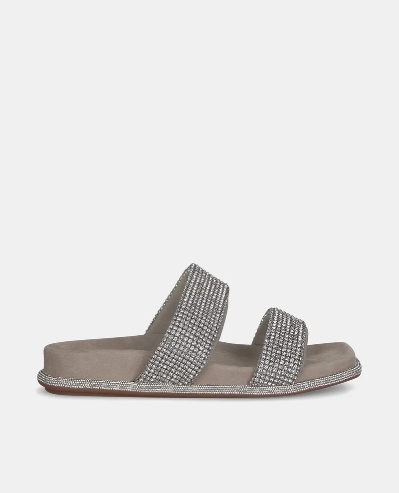 SANDALIA PLANA TIRAS STRASS