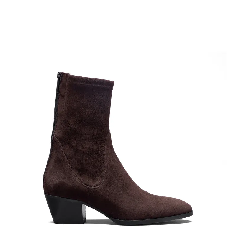 Vendôme Estelle Brown Stretch Suede Boots