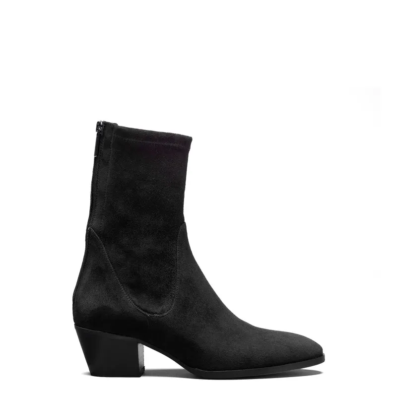 Vendôme Estelle Black Stretch Suede Boots