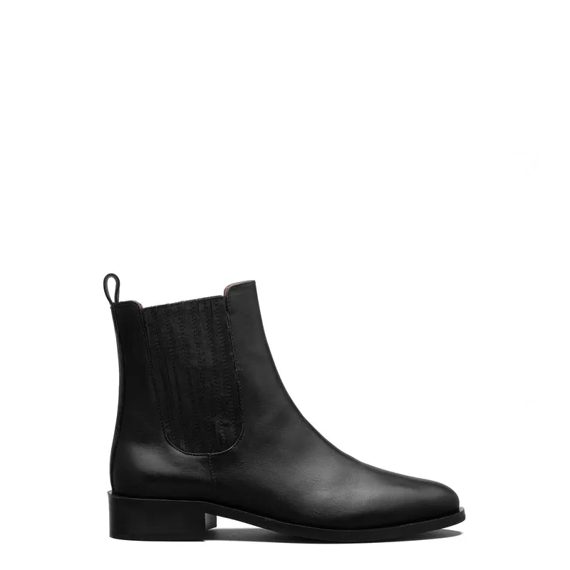 Vendôme Chey Black Calfskin Leather Chelsea Boots