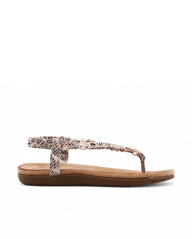 Sandalias STAY 60-629 Animal print Beige Mujer