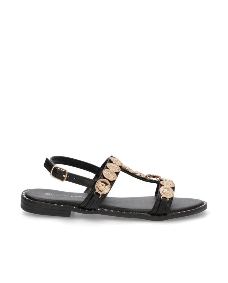 Sandalias STAY Monedas 60-2168 Negro Mujer