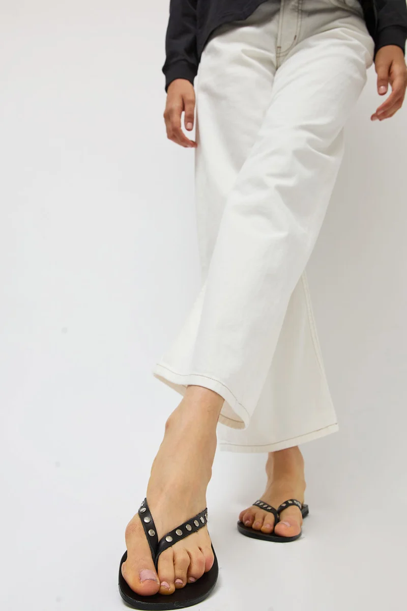 Maria Farro Hydra Flip Flop in Black