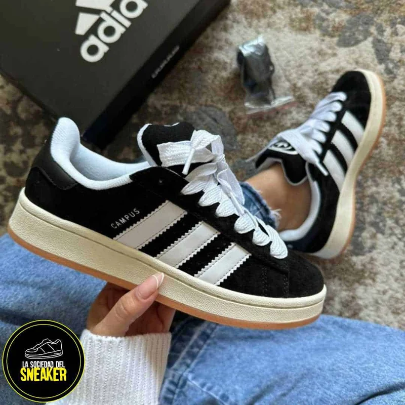 ADIDAS CAMPUS 00s NEGRA BLANCA SUELA GOMA