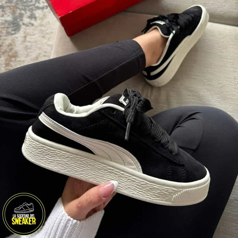 PUMA SUEDE XL NEGRA BEIGE