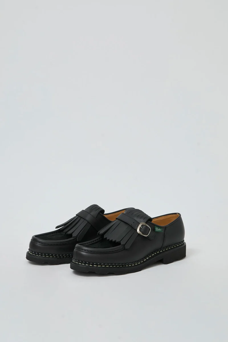 Paraboot Nyons Shoe in Lisse Noir Poils Noir