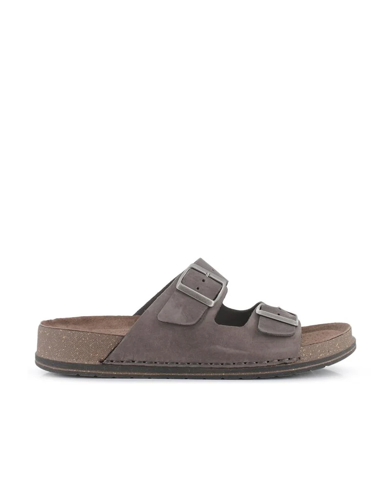 Sandalias de Piel Elena Hernández 7447 Gris Oscuro Hombre