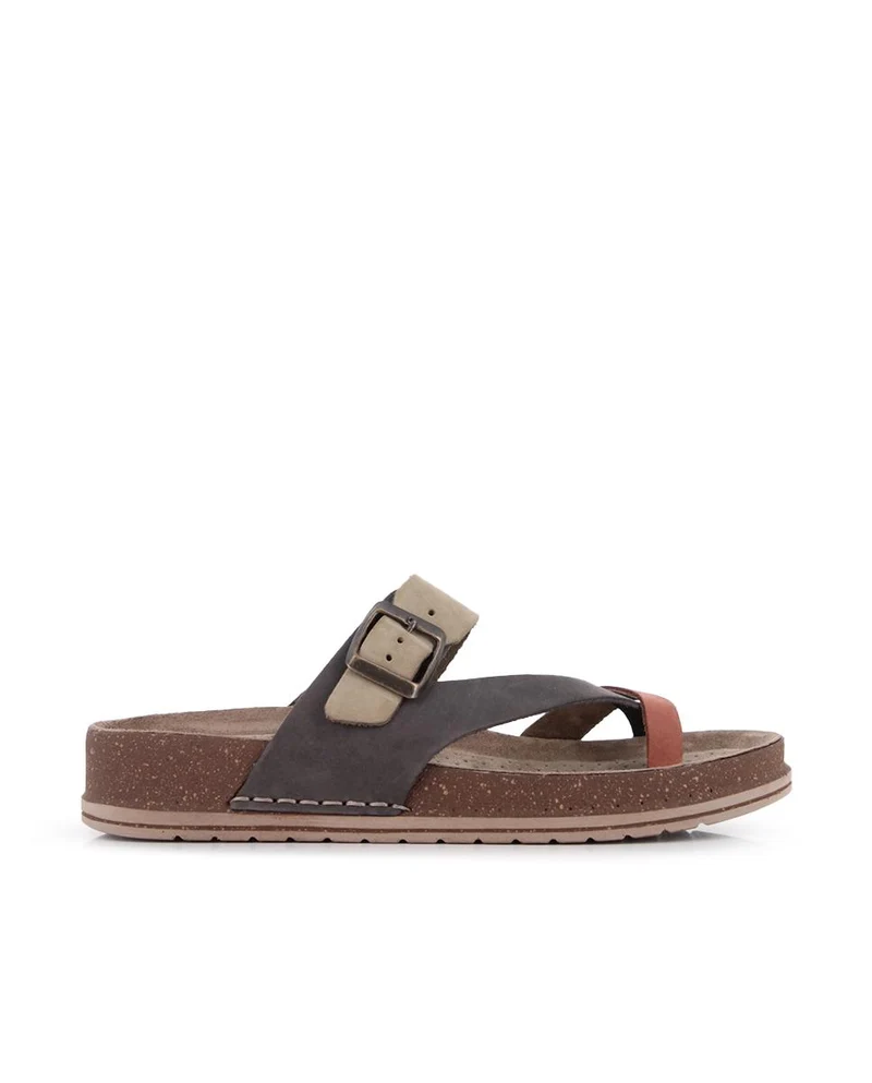 Sandalias de Piel Elena Hernández 7447 48050 Kaki Mujer