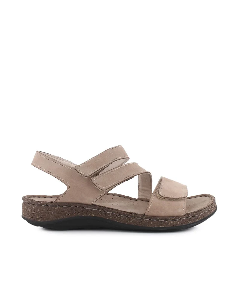 Sandalias de Piel Elena Hernández 3861 50770 Beige Mujer