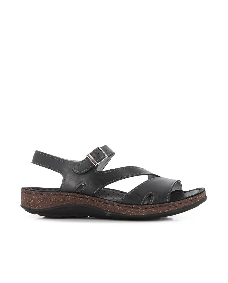 Sandalias de Piel Elena Hernández 3861 35580 Negro Mujer