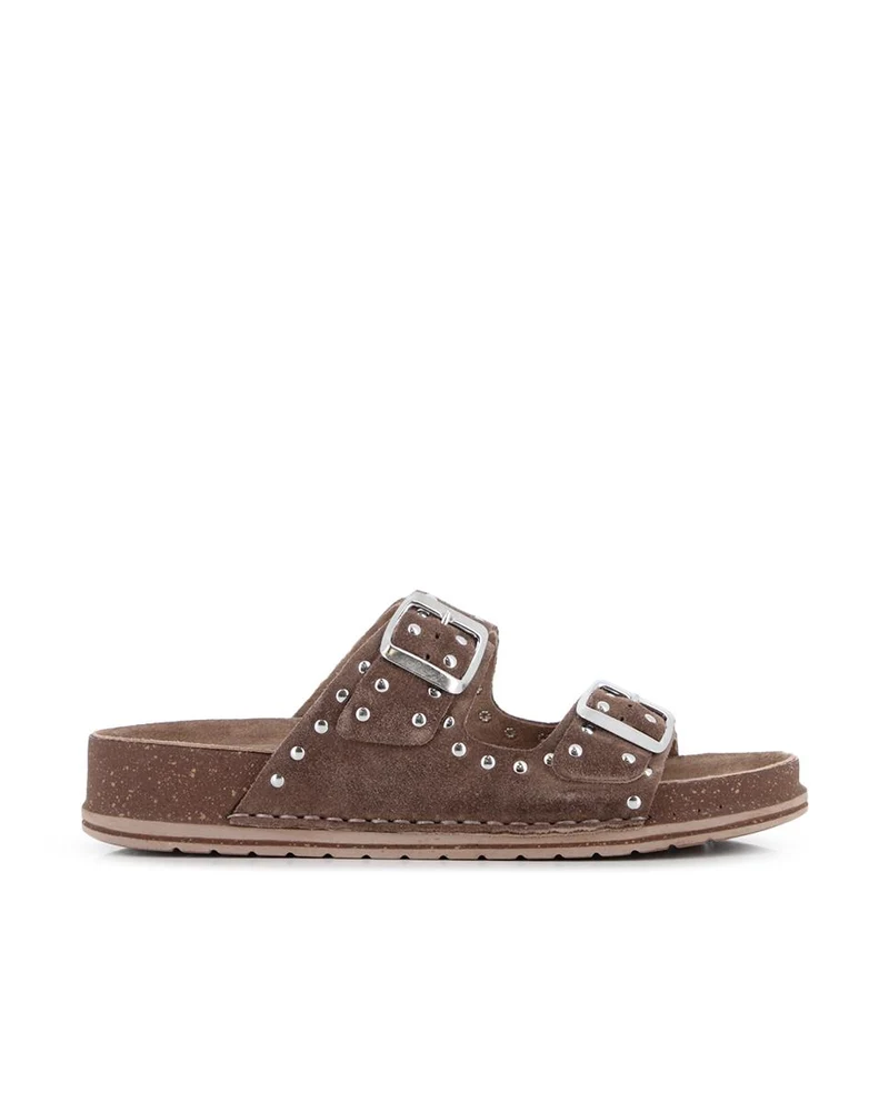 Sandalias de Piel Elena Hernández 7447 Taupe Mujer