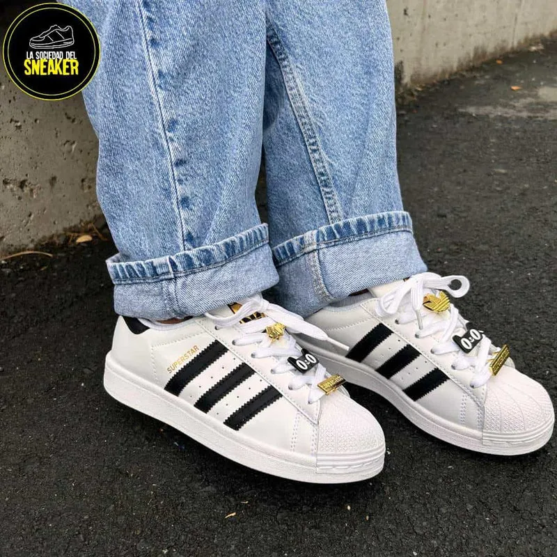 ADIDAS SUPERSTAR BLANCA NEGRA GATO