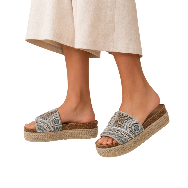 MUJER SANDALIA PLATAFORMA DAFNE PLATA