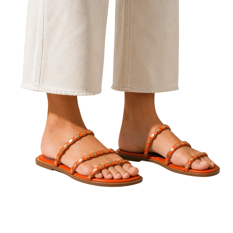 MUJER SANDALIA PLANA NOA NARANJA