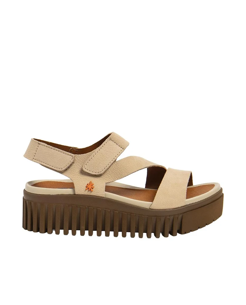Sandalias de Piel ART III 1573 Beige Mujer