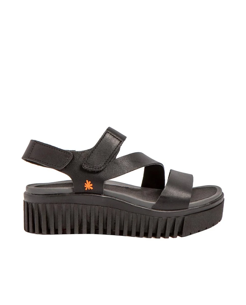 Sandalias de Piel ART III Brighton Negro Mujer