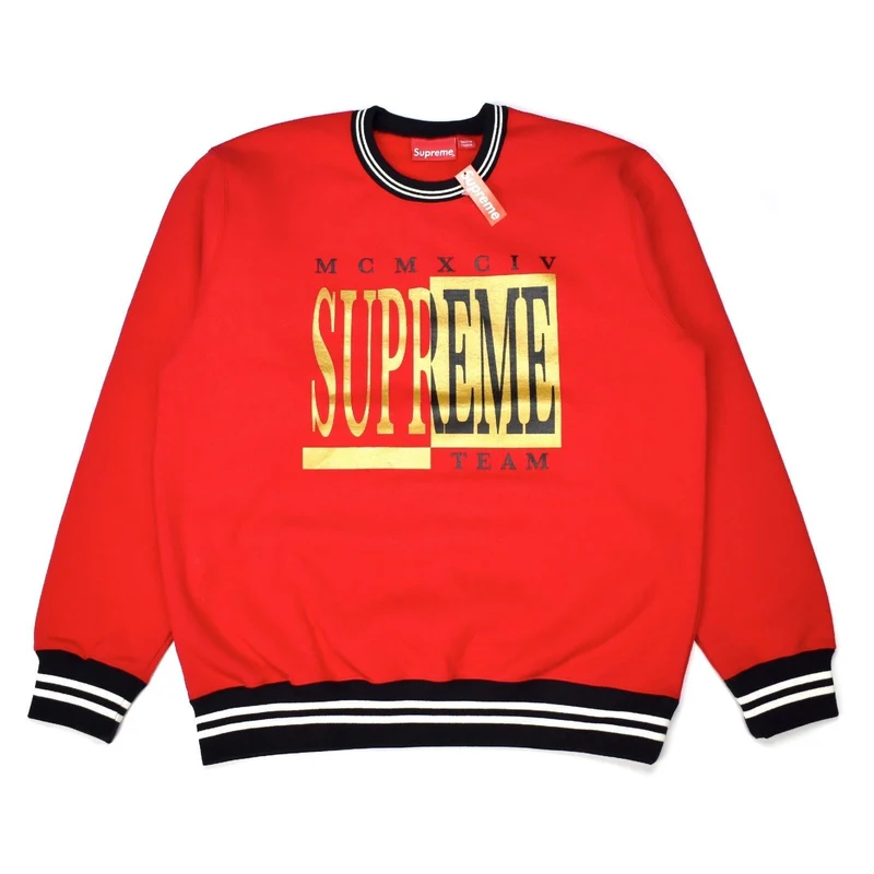 SUPREME - TEAM CREWNECK (RED)