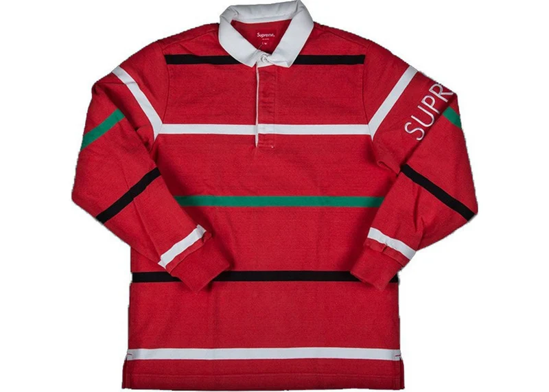 SUPREME - STRIPED RUGBY (LT RED)