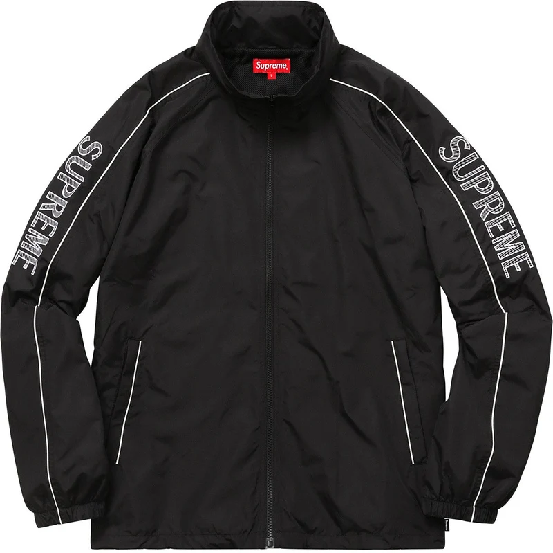SUPREME - STRIPED LOGO TRACK JACKET