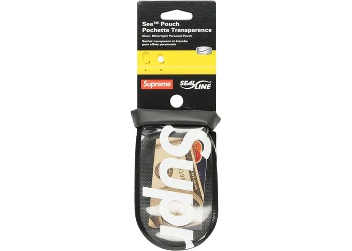 SUPREME - SEALLINE SEE POUCH SMALL (BLACK)