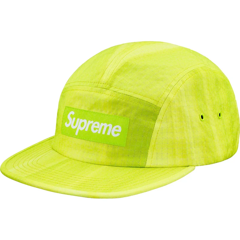 SUPREME - TIE DYE RIPSTOP CAMP CAP (LIME)