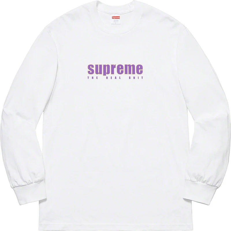 SUPREME - THE REAL SHIT L/S TEE (WHITE)