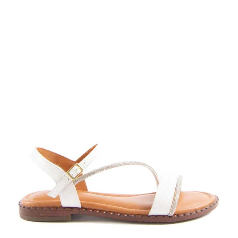 SANDALIA TIRA STRASS BLANCO MENORCA 02