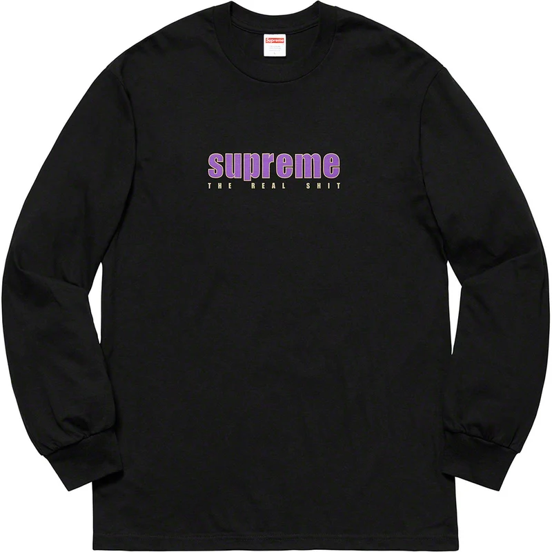 SUPREME - THE REAL SHIT L/S TEE (BLACK)