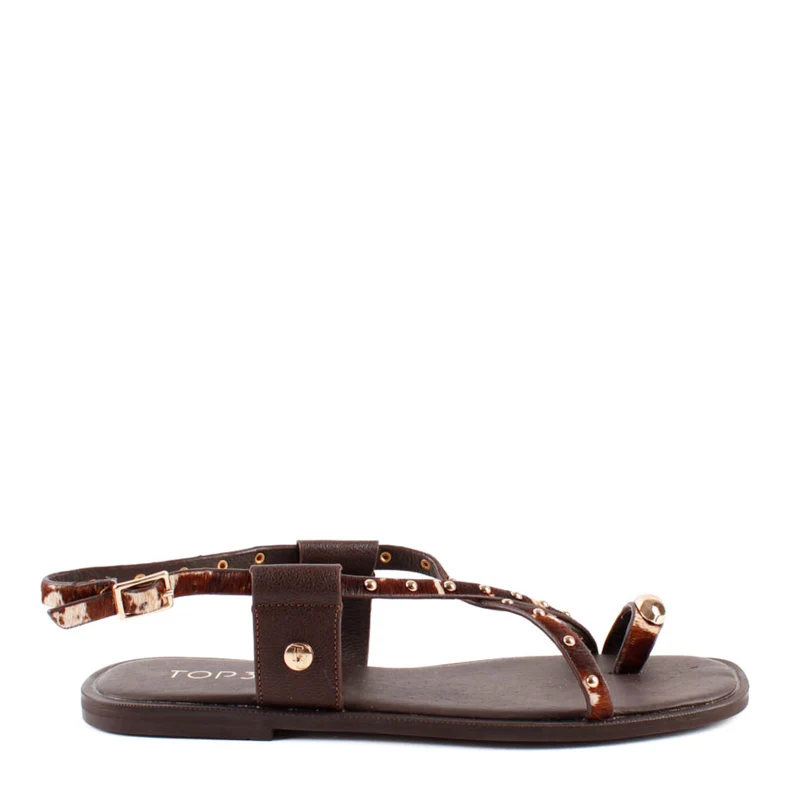 SANDALIA ANILLO TACHAS VACA SF1696