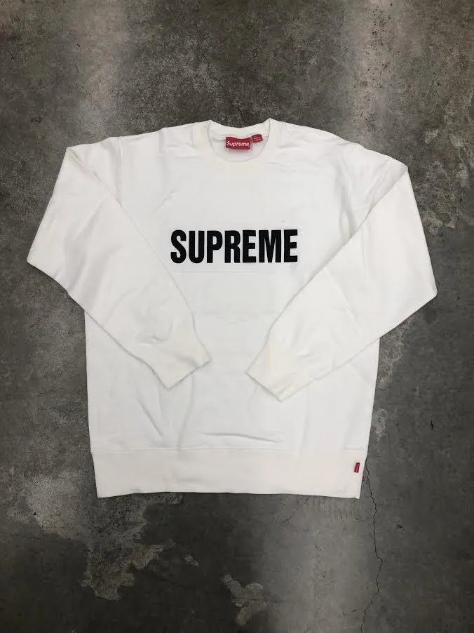 SUPREME - MARATHON CREWNECK (WHITE)