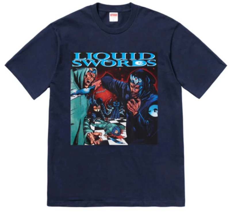 SUPREME - LIQUID SWORDS TEE (NAVY)