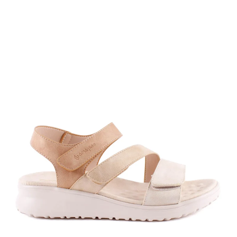 SANDALIA TRIPLE VELCRO CUERO ABZ30157