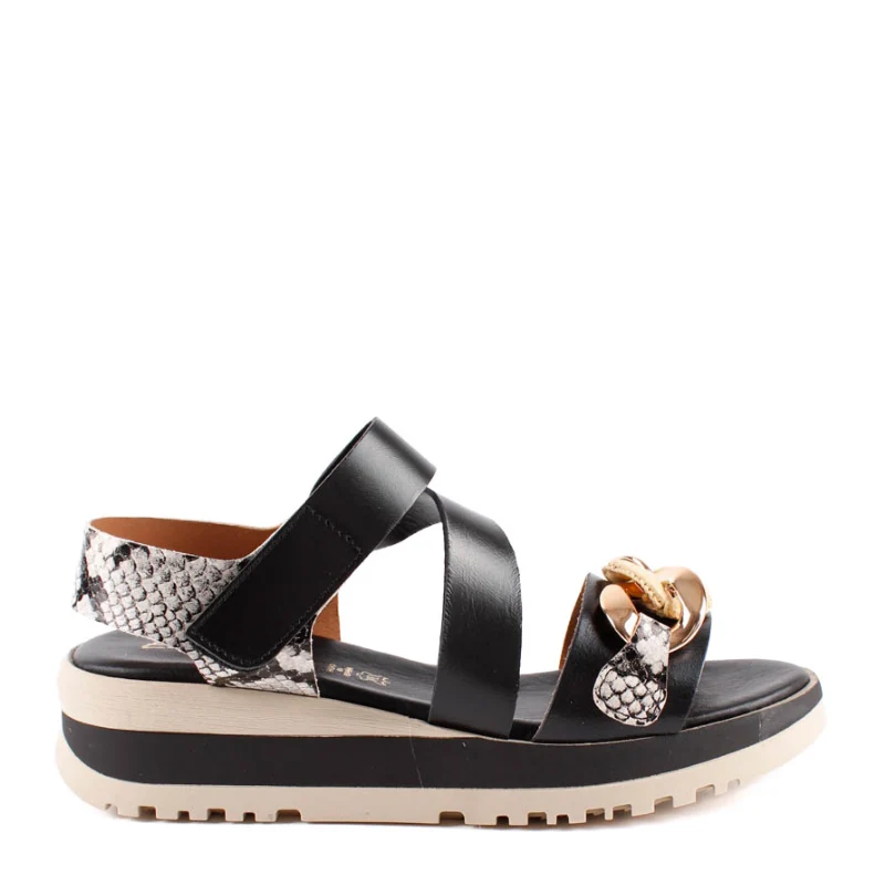 SANDALIA ESLABONES NEGRO 2214