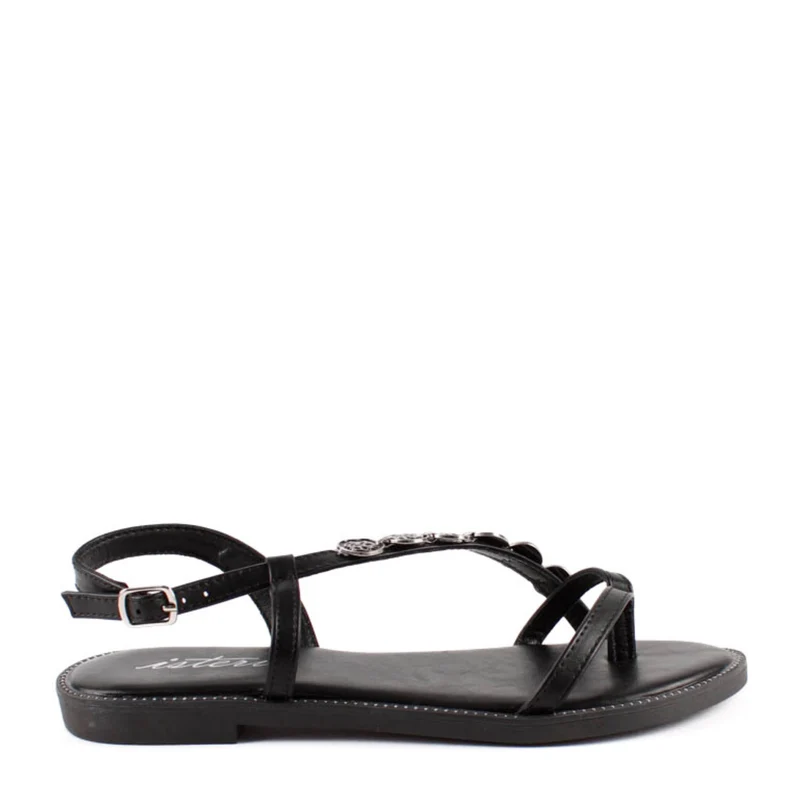 SANDALIA MONEDAS NEGRO 1181