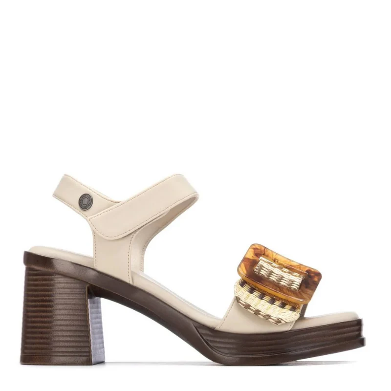 SANDALIA TACON HEBILLA BEIGE 175027