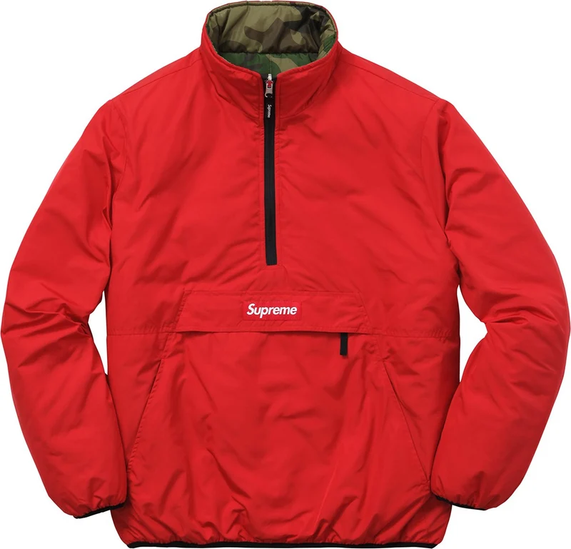 SUPREME - REVERSIBLE PULLOVER PUFFER (RED)