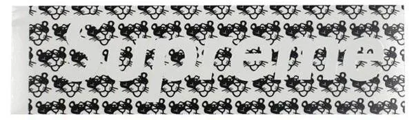 SUPREME - PINK PANTHER BOX LOGO STICKER (BLACK)