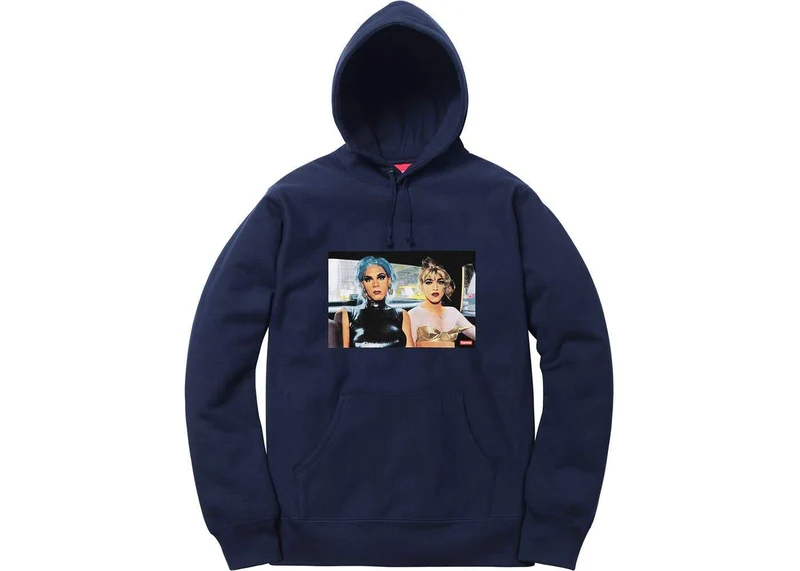 SUPREME - NAN GOLDIN MISTY AND JIMMY PAULETTE HOODED SWEATSHIRT (NAVY)