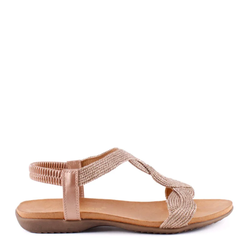 SANDALIA TRENZA OCHO BRONCE ABZ23572