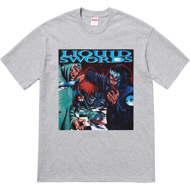 SUPREME - LIQUID SWORDS TEE (HEATHER GREY)