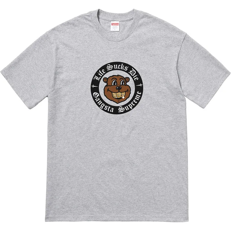 SUPREME - LIFE SUCKS DIE TEE (HEATHER GREY)