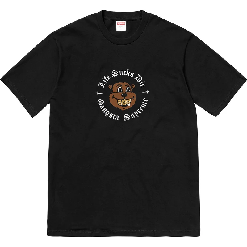 SUPREME - LIFE SUCKS DIE TEE (BLACK)