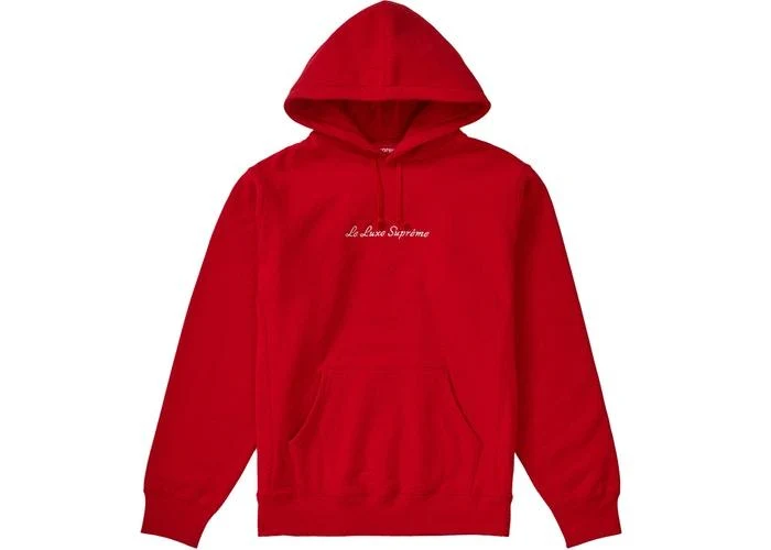 SUPREME - LE LUXE HOODED SWEATSHIRT (RED)