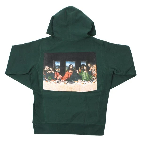 SUPREME - LAST SUPPER HOODED SWEATSHIRT (GREEN)