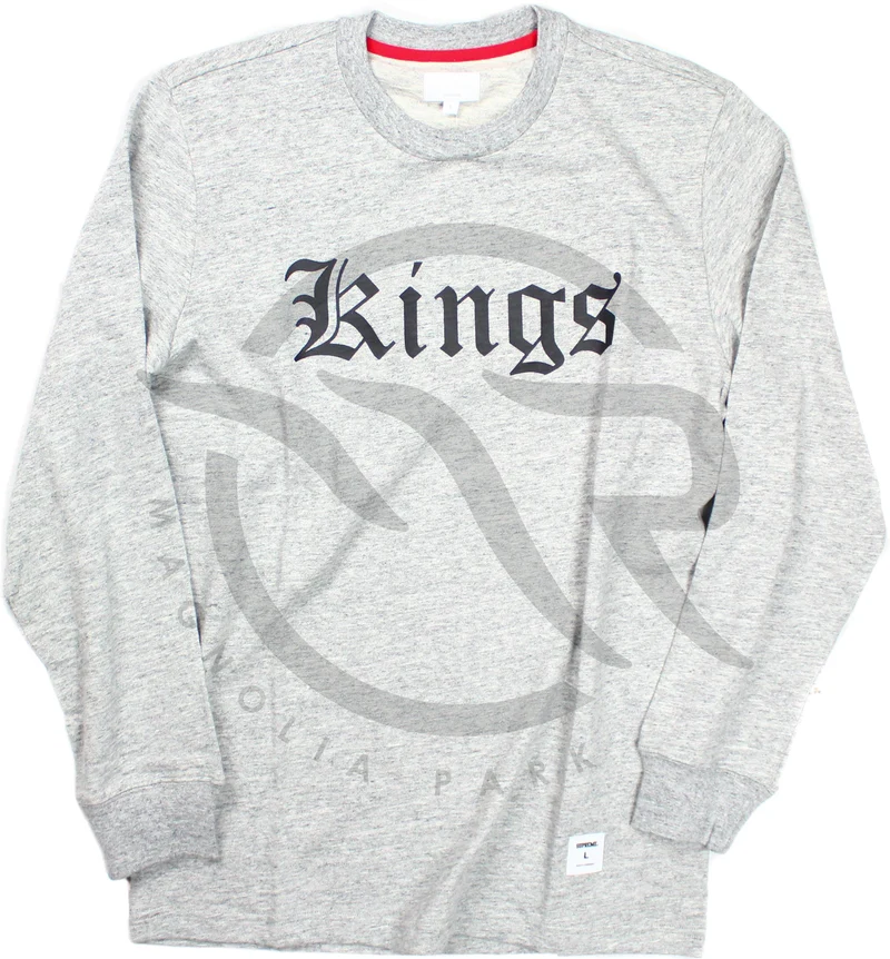 SUPREME - KINGS L/S TEE (HEATHER GREY)