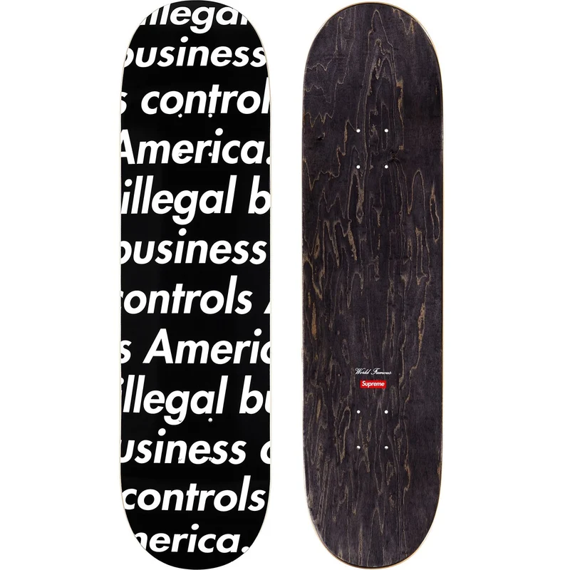 SUPREME - ILLEGAL BUSINESS SKATE DECK (BLACK)