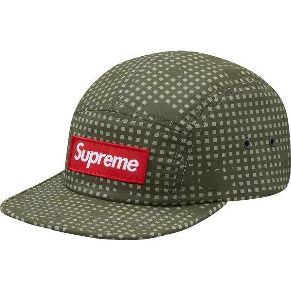 SUPREME - GRID CAMO CAMP CAP (OLIVE)