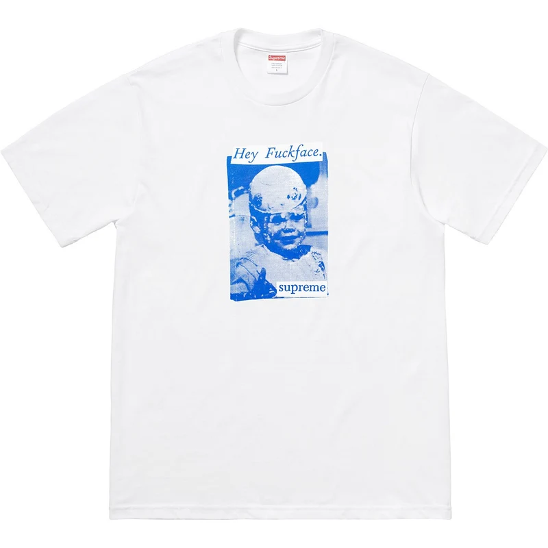SUPREME - FUCK FACE TEE (WHITE)
